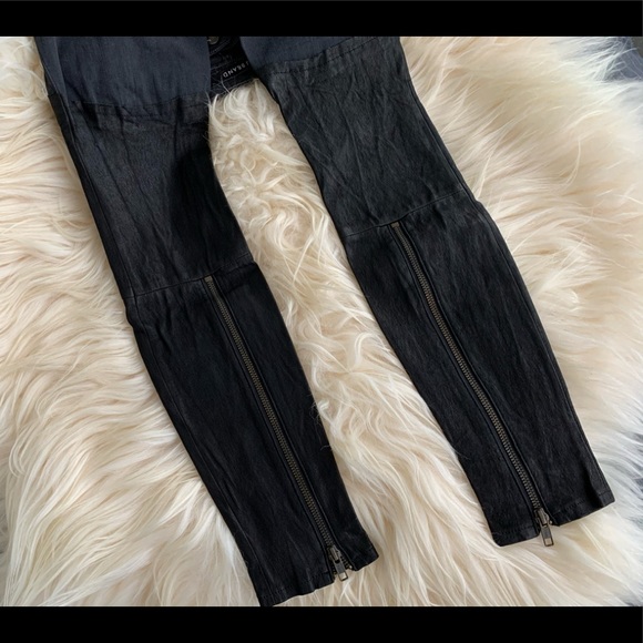 J Brand Leather Panel Pistol Pants Size 23/24 - Picture 8 of 8